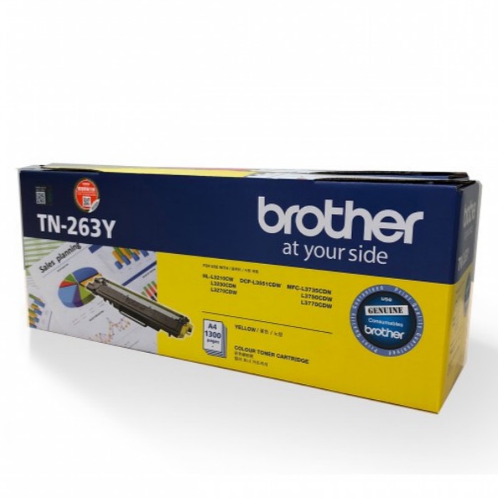 Toner Brother Original TN263 Yellow for DCP-L3551CDW, MFC-3735CDN, dll - Original Resmi (4)