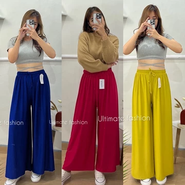 Kulot Jersey Lalisa Highwaist Bahan Jersey Premium Ukuran Standar Dan Jumbo (Bisa Buat Ibu