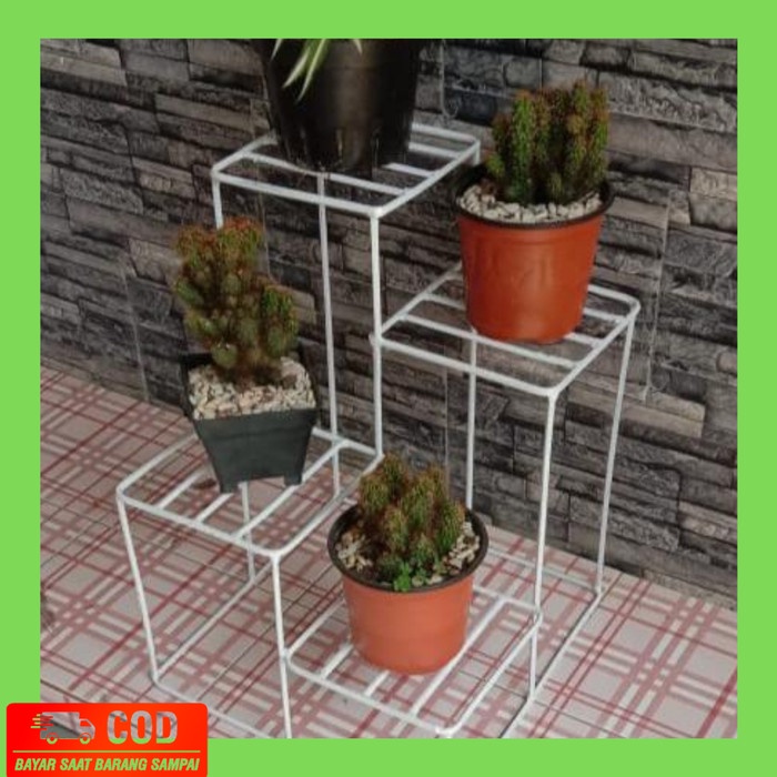 Jual Rak Pot Tanaman Bunga 4 Tingkat Tempat Pot Bunga Standing Pot Besi ...