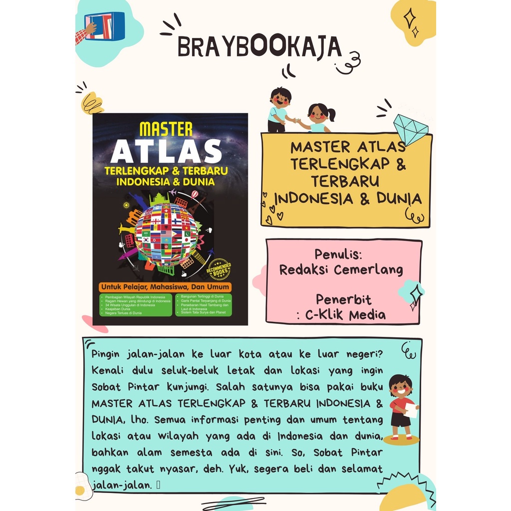 Jual Buku Atlas Master Atlas Terlengkap Terbaru Indonesia Dunia