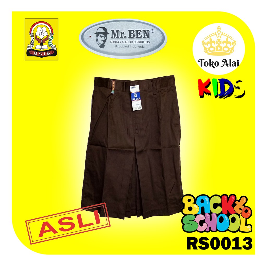 Jual Bawahan Seragam Rok Sepan Tutup Pendek Coklat Pramuka Rok Pramuka Pendek Mrben Smp Rs0013 0508