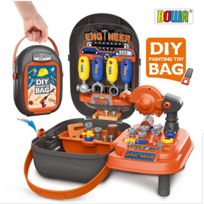 Jual MAINAN DIY BAG TOOLS PREMIUM BOWA TOOL BAG KADO MAINAN ANAK KEREN ...