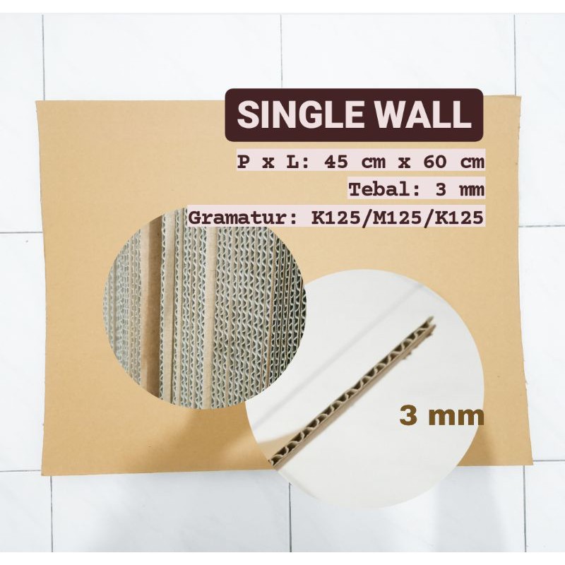 Jual Kardus Lembaran Single Wall 45 X 60 Cm, Tebal 3mm, Karton Sheet ...