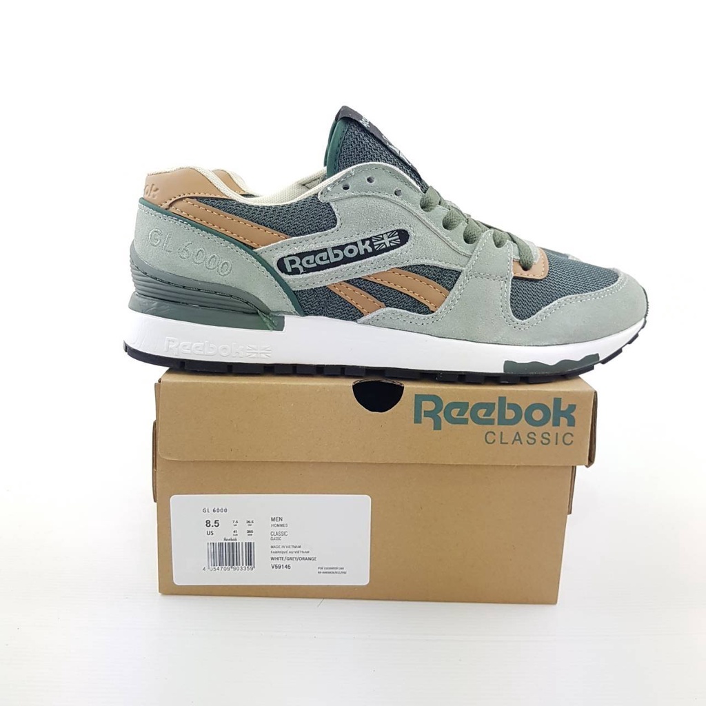 SEPATU REEBOK GL 6000 GREEN ORIGINAL VIETNAM BNIB FULL TAG BARCODE