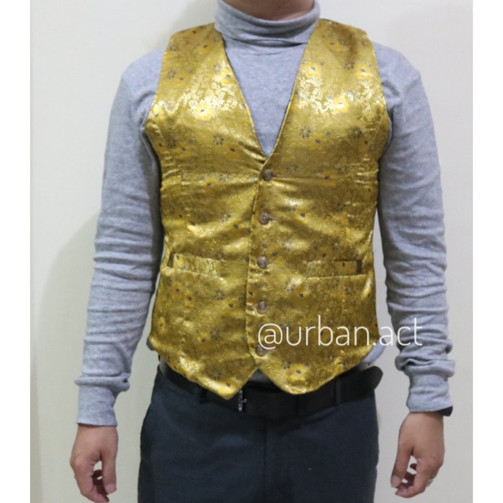 Jual vest rompi full gold emas cocok untuk pestaa pre wedding married ...