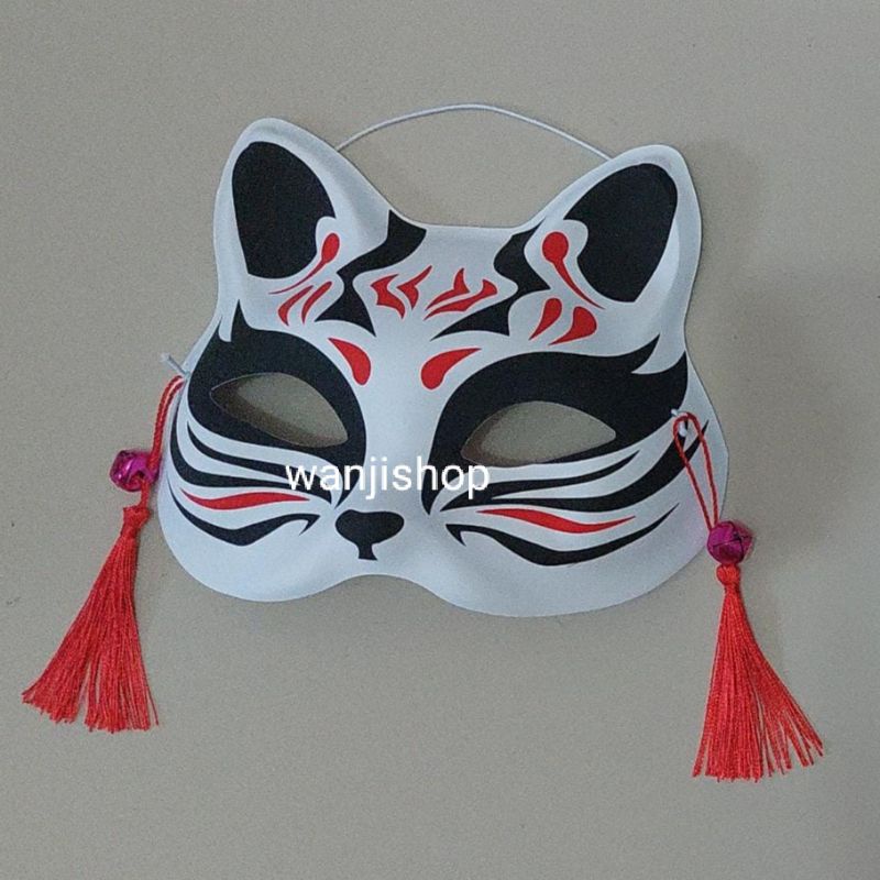 Jual TOPENG KUCING kitsune fox bunkasai japanese festival mask rubah ...