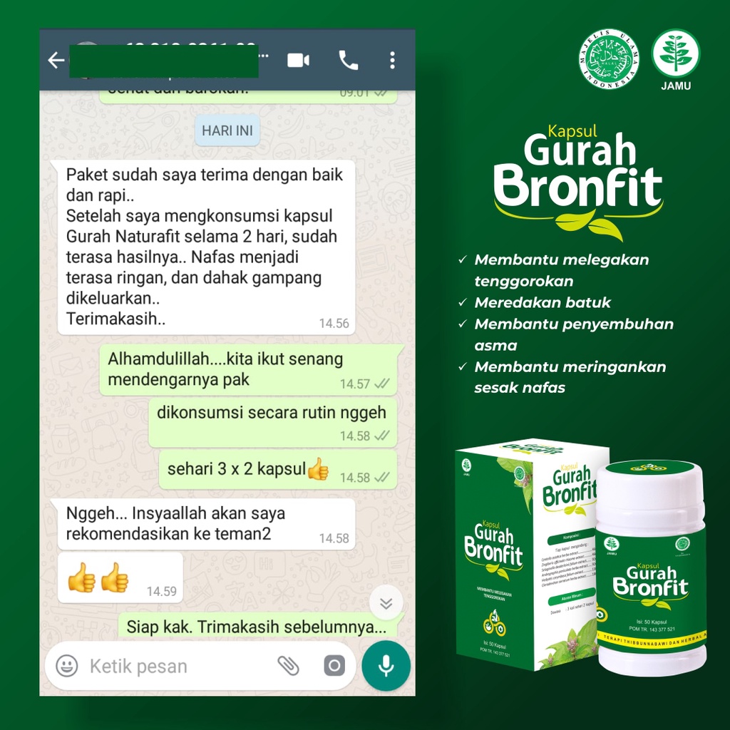 Jual Obat Herbal Saluran Pernafasan - GURAH BRONFIT | Shopee Indonesia
