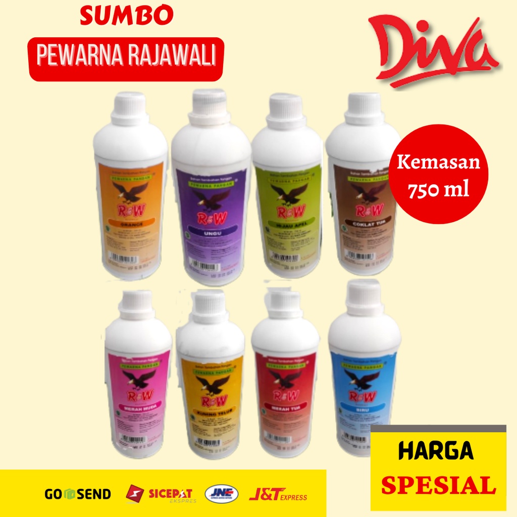 Jual [750ml] Pewarna Rajawali / Sumbo RW Kemasan Besar All Varian ...