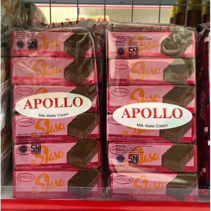 Jual Apollo Wafer Susu/ Biskuit apollo rasa Susu 244g | Shopee Indonesia