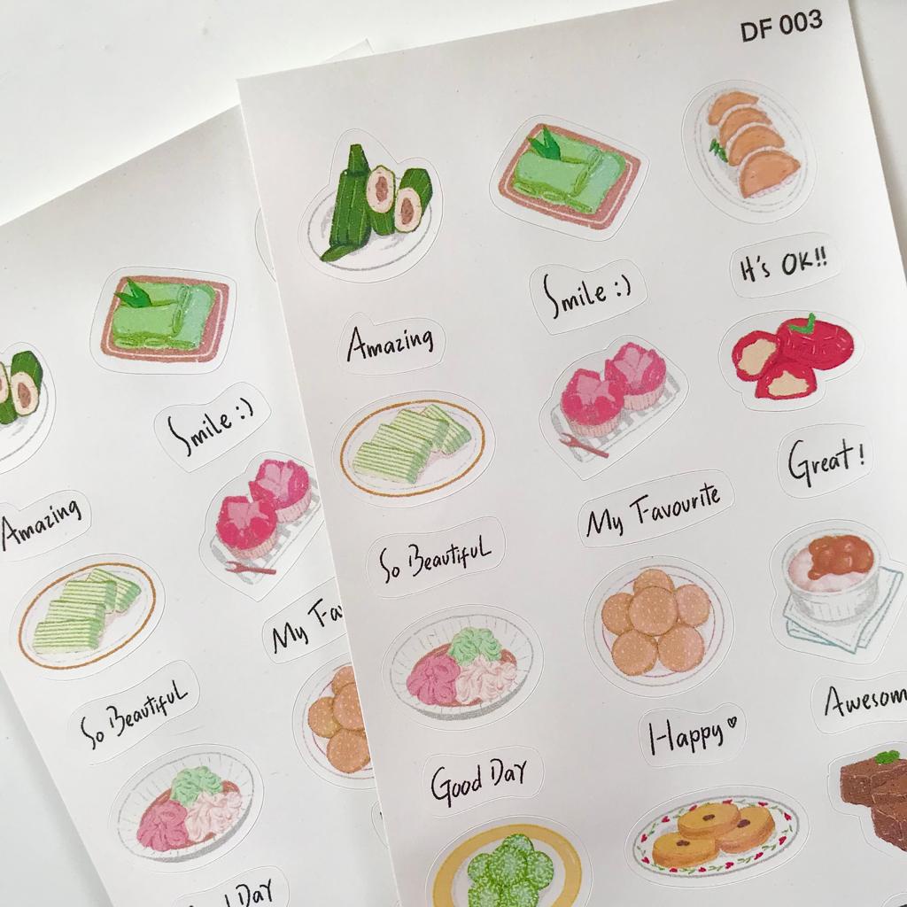 Jual Indonesian snack sticker/ stiker jajan tradisional DF003 | Shopee ...