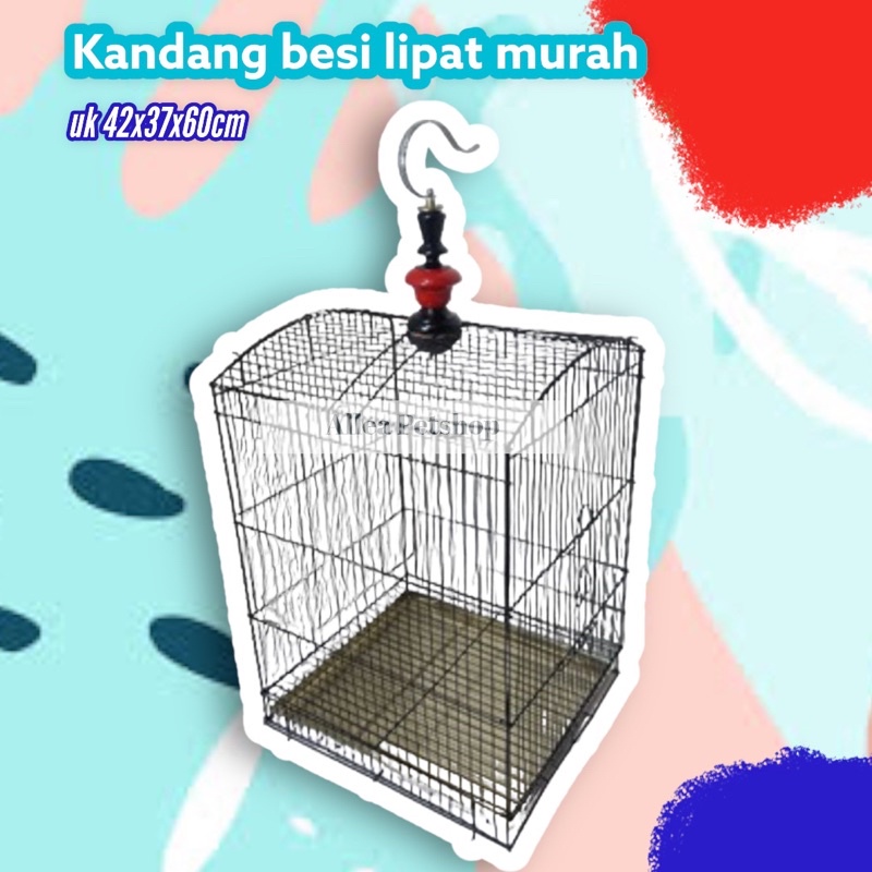 Jual Kandang Burung Besi Lipat Ukuran No X X Cm Kandang Kotak