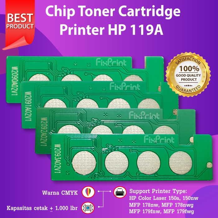 Jual Chip Toner Cartridge HP 119A Black Cyan Magenta Yellow Printer ...