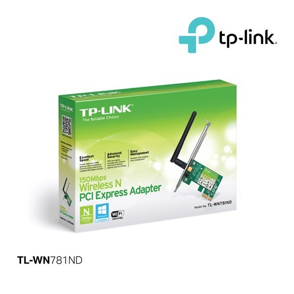 Carte Réseau Wi-Fi Interne TPLink TL-WN781ND 150 Mbps PCI Express Tl Wn781nd