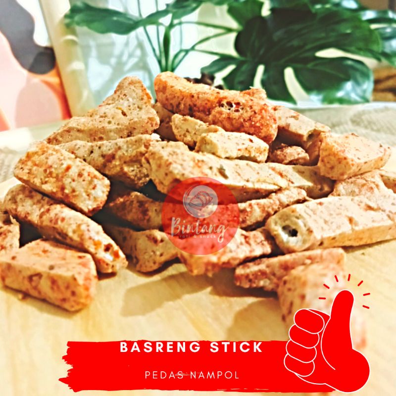 Jual Basreng Stick Pedas daun jeruk 1 kg | Basreng Pedas Nampol |Bastik ...