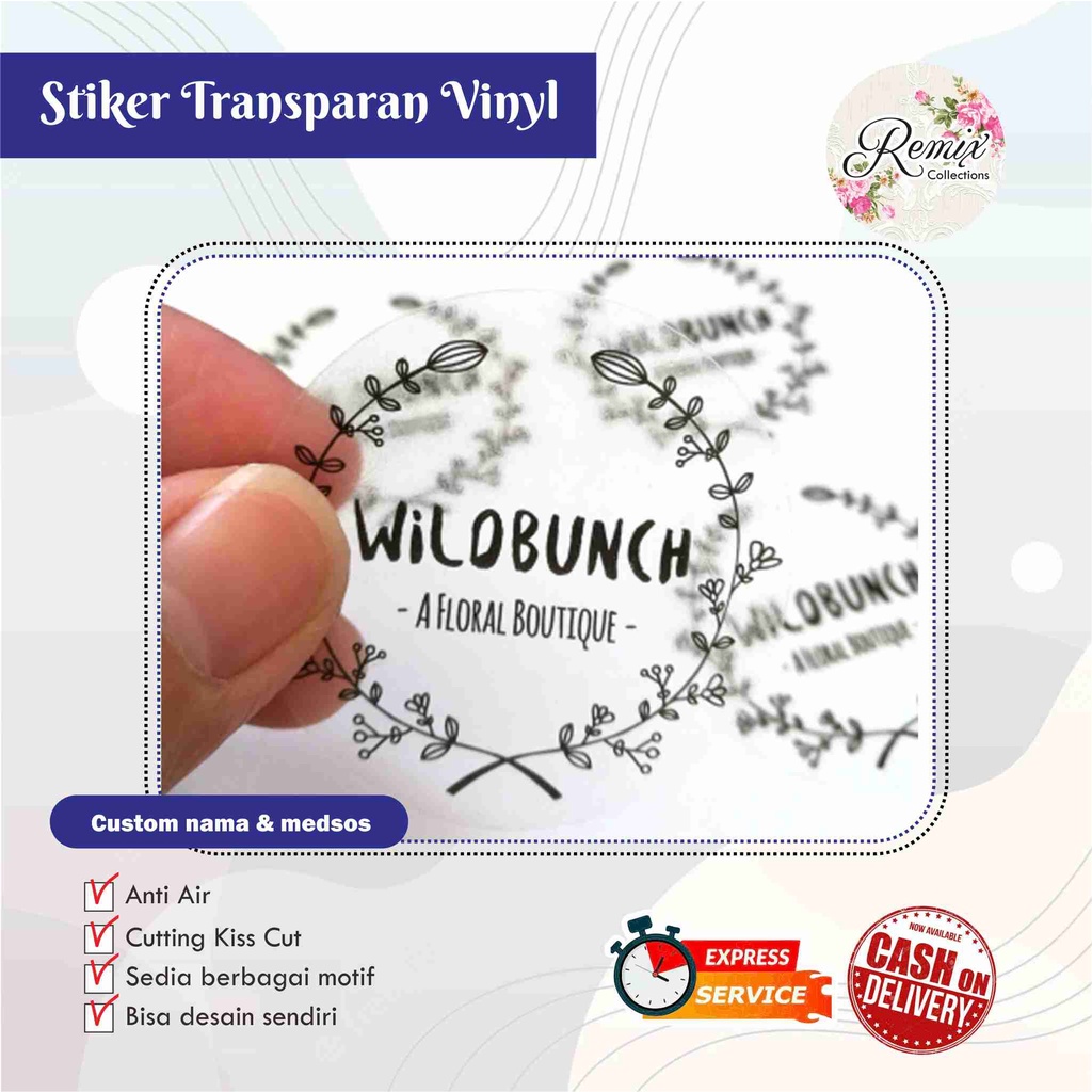 Jual [170 pcs] STIKER TRANSPARAN / LABEL / KEMASAN MAKANAN MINUMAN ...