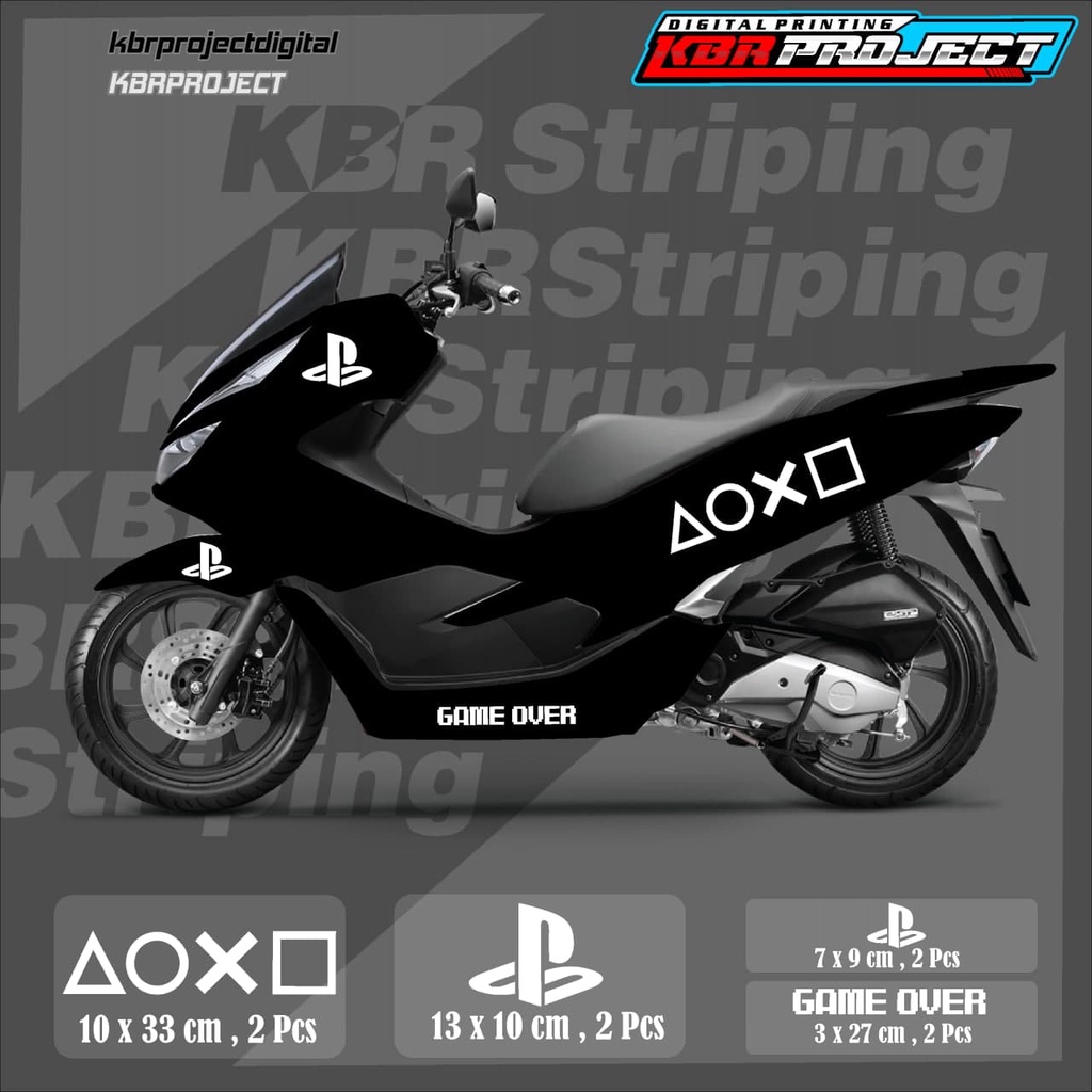 Jual PCX(GAME OVER) sticker cutting PCX(GAME OVER) motor HONDA motor ...