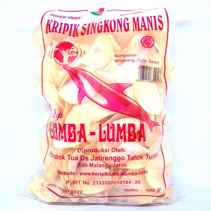 Jual Lumba Lumba Keripik Singkong 500gr Manis Asin Kripik Khas Asli