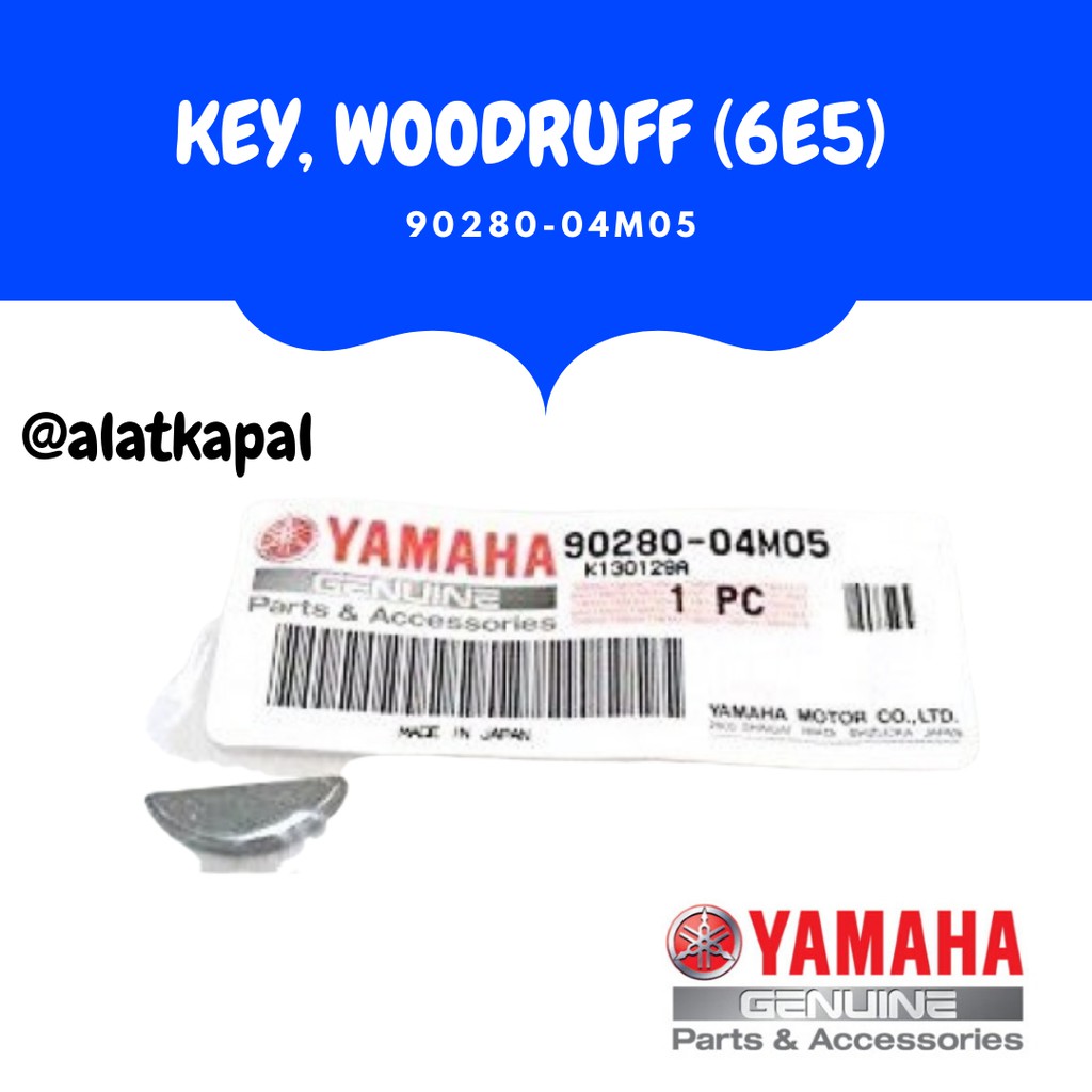 Jual KEY WOODRUFF 6E5 9028004M05 UNTUK MESIN TEMPEL YAMAHA 200PK