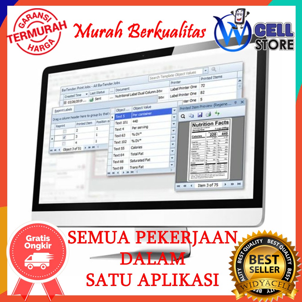 Jual SOFTWARE CETAK LABEL DAN BARCODE BARTENDER 2021 UPDATE TERBARU ...