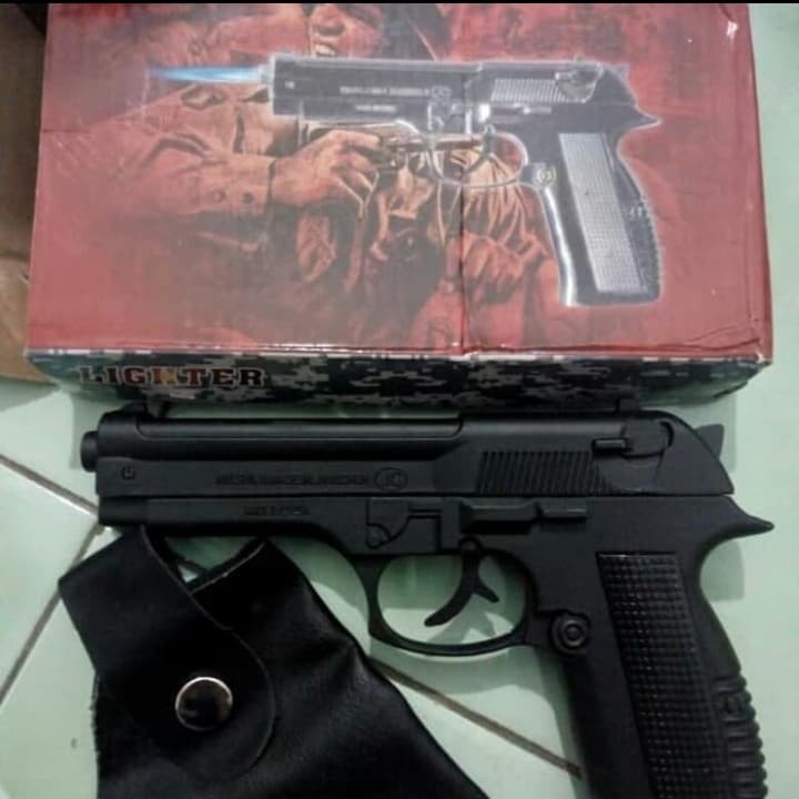 Jual Pistol Korek Api Full Steel Korek Gas Korek Api Model Pistol