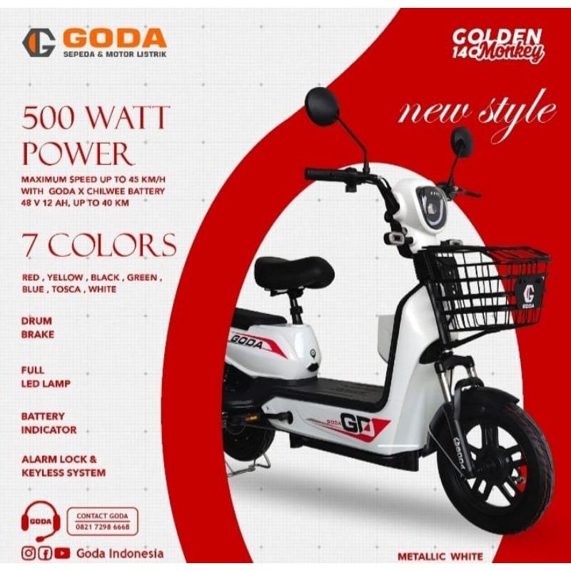 Jual Sepda Listrik Goda 140/141 new ( Khusus Sidoarjo Surabaya Gersik ...