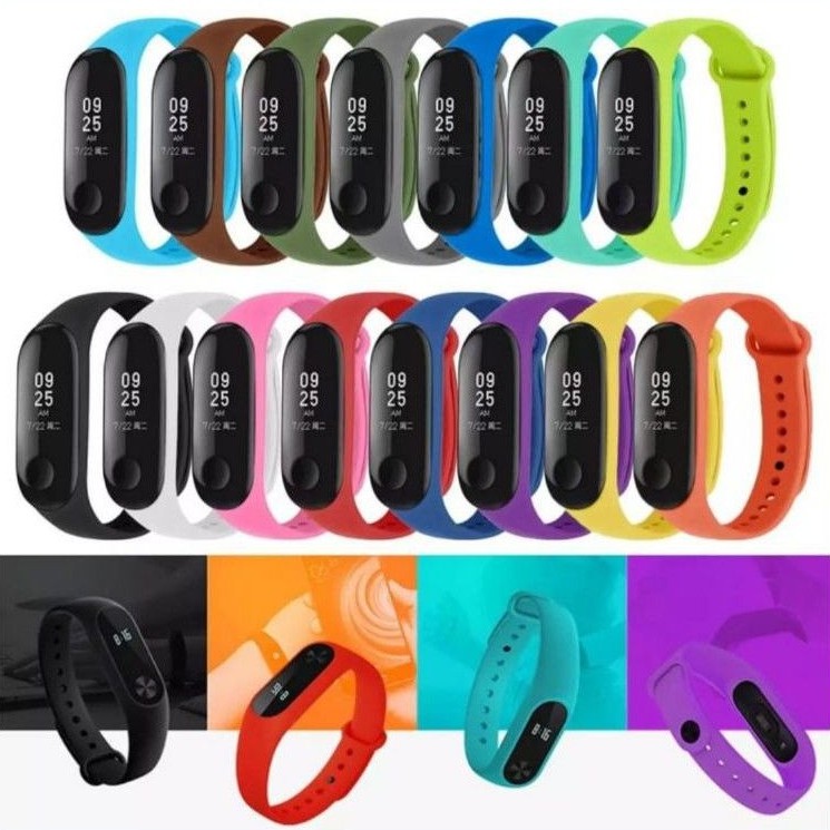 Leelbox [15 pezzi] Cinturino per Xiaomi Mi Band 4 / Xiaomi Mi Band 3 , Cinturini in Silicone Colorato di Ricambio, Morbido, Traspirante, Resistente al Sudore Cinturino elastico per Smartwatch-Colori