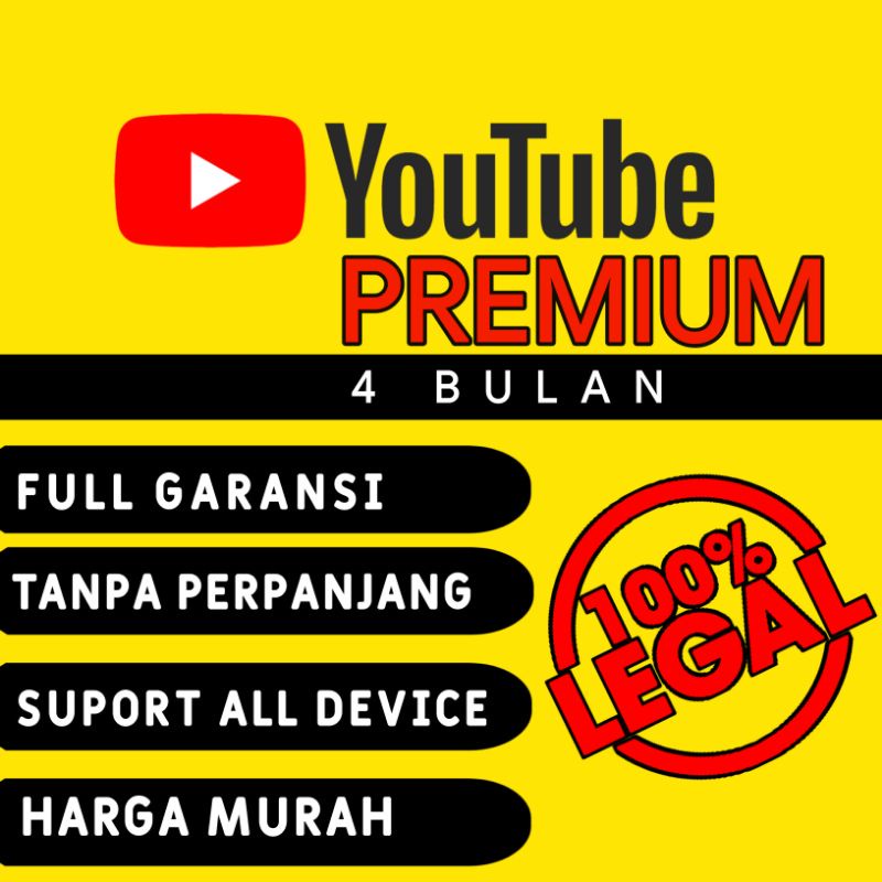 Jual Youtube Premium 4 Bulan Tanpa Perpanjangan Perbulan Shopee Indonesia   B9ab88fcad3fe4b293c7a4daaf622d43