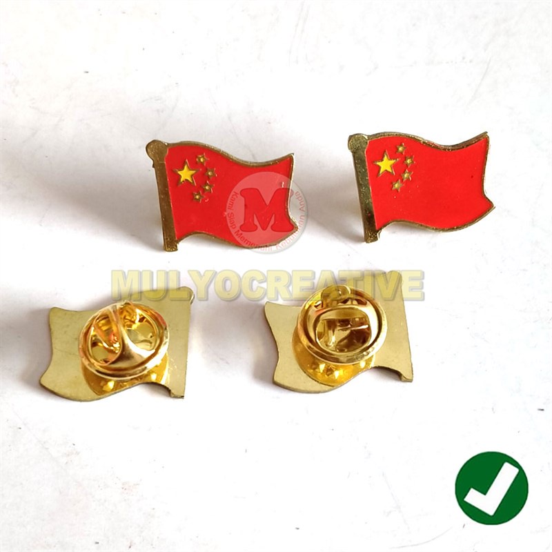 Jual Pin Bendera RRC Bahan Kuningan Flag Pin Republik Rakyat Cina Murah ...
