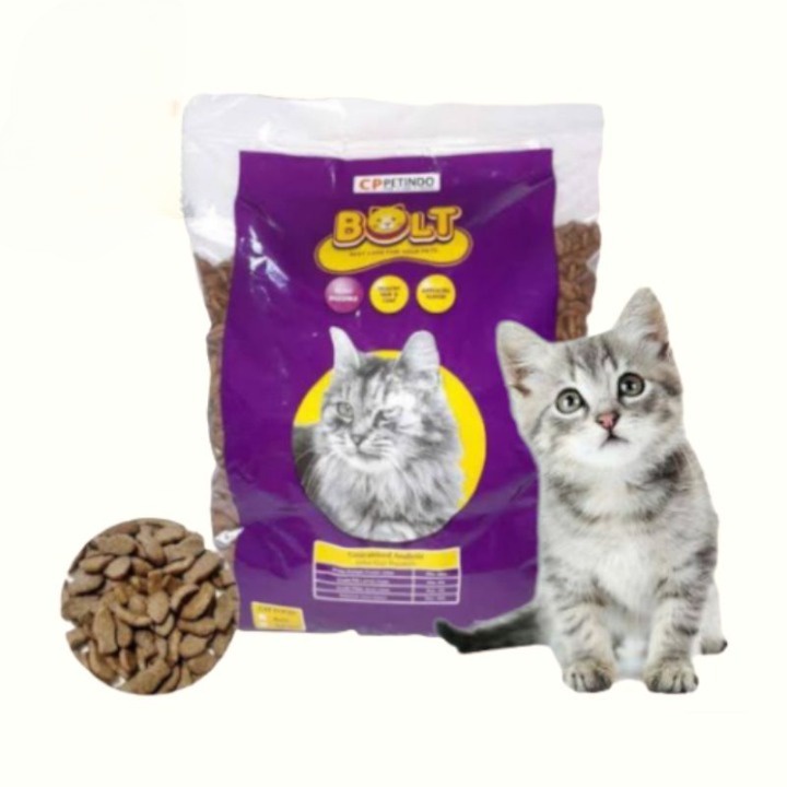 Jual BOLT CAT FOOD pakan kucing kemasan hemat | Shopee Indonesia