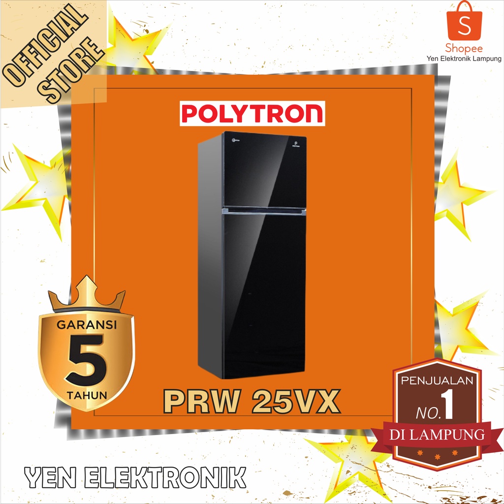 Jual Kulkas POLYTRON PRW 25VX Kulkas 2 Pintu Belleza Jumbo Series
