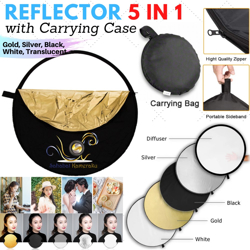 Jual Reflector 5 IN 1 - 110 CM High Quality Reflektor 5IN1 - 110CM