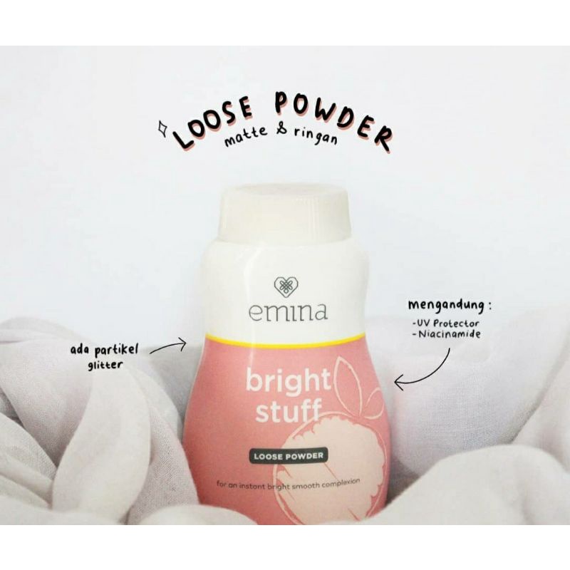 Jual EMINA BRIGHT STUFF LOSSE POWDER 55g | Shopee Indonesia