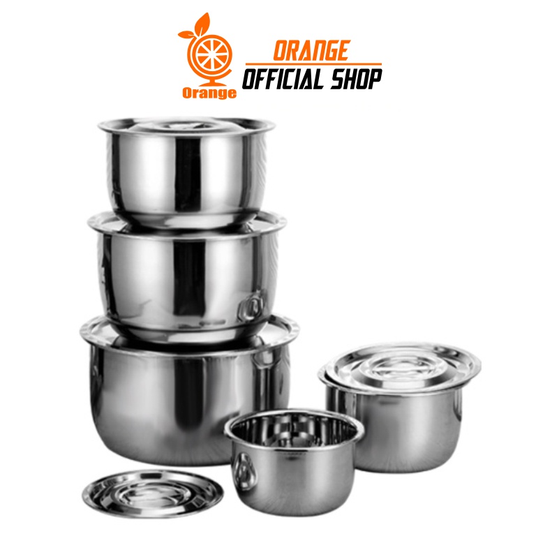 Jual Orange Official Shop Panci Set Lengkap Tempat Rantang Stainless Steel Set Pcs Bxg