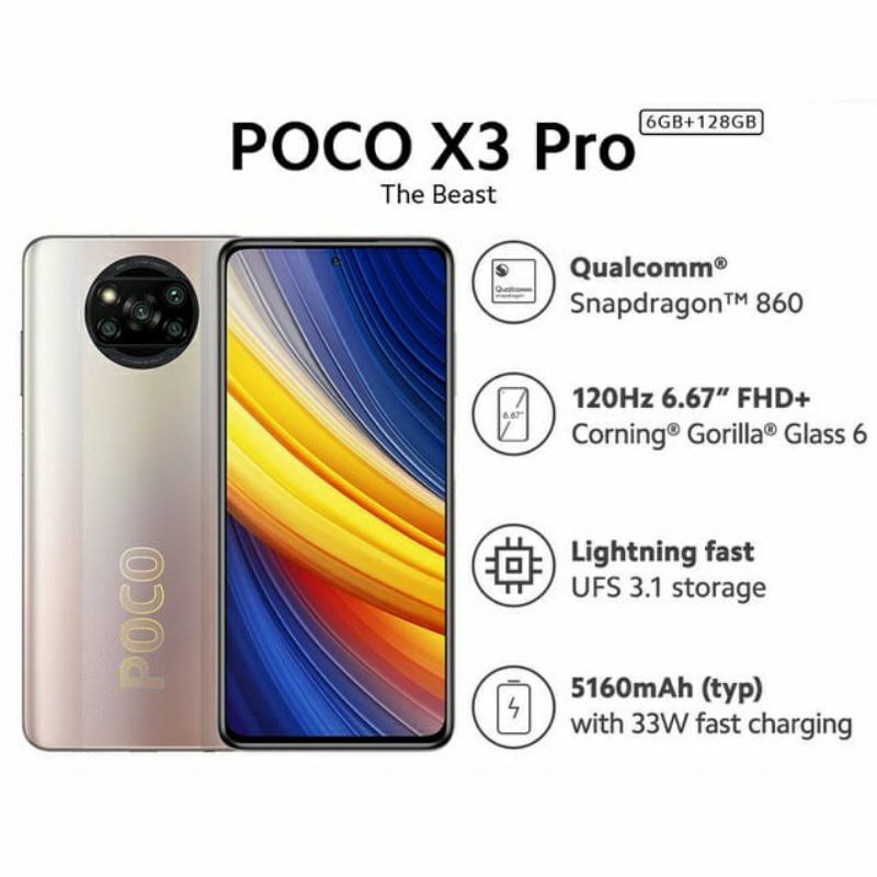 Jual XIAOMI Mi POCO X3 pro 6/128gb | Shopee Indonesia
