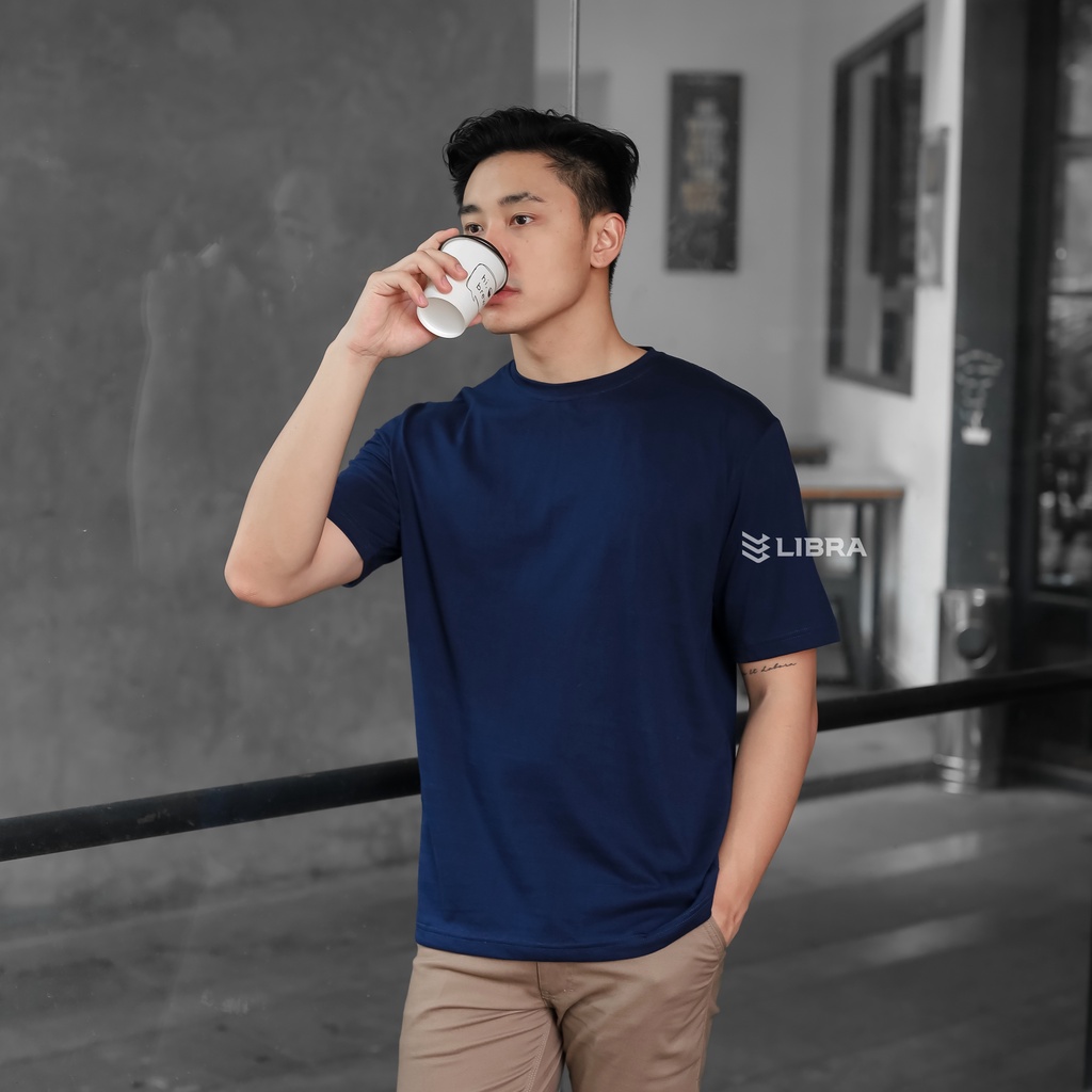 Jual Delibra Kaos Polos Premium Navy Shopee Indonesia