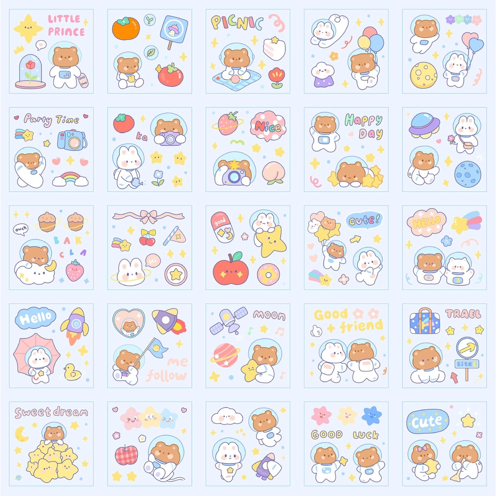 Jual Sticker Tumblr / Cute Rabbit / Per Pack isi 5 pcs / Sticker Pack ...