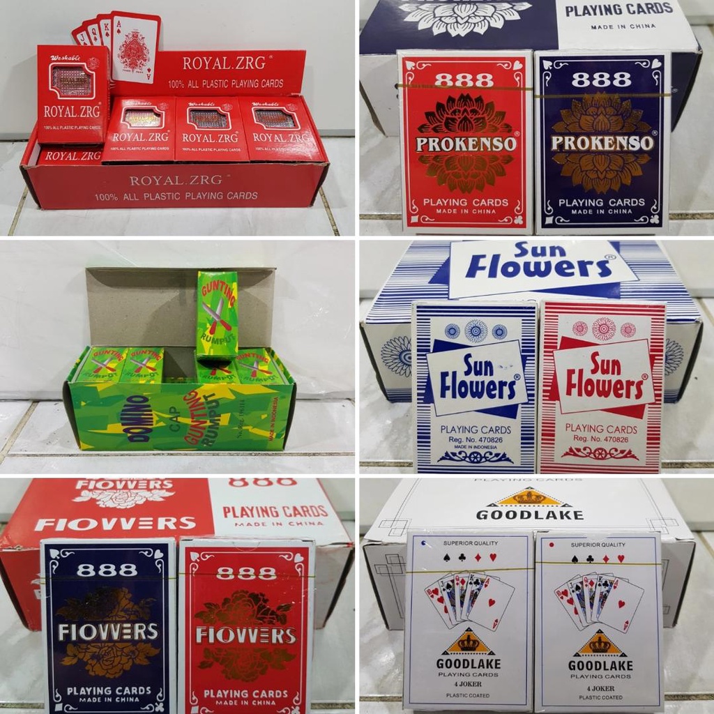 Jual Kartu Remi / Domino / Playing Cards Sun Flower , 888 Flowers