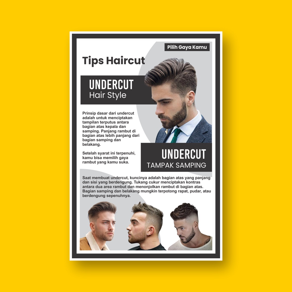 Jual Premium Poster Potong Rambut barbershop Kekinian Aesthetic ...