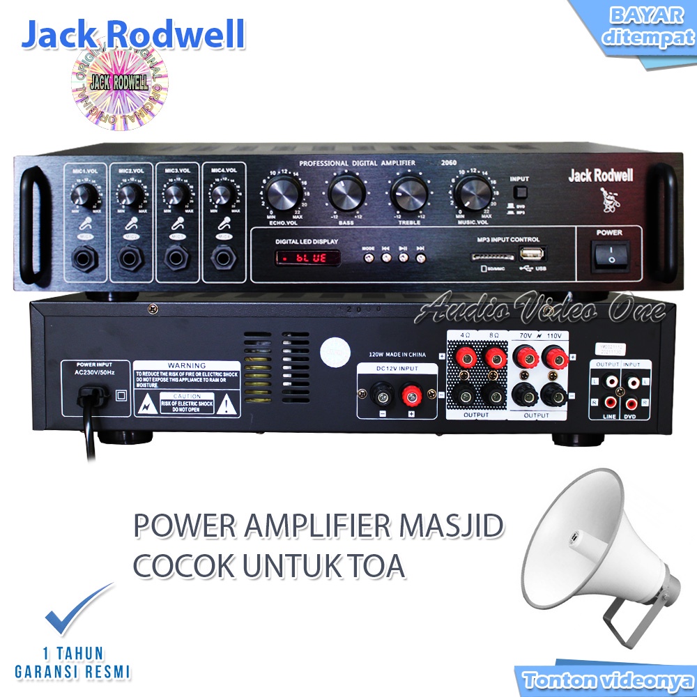 Jual Amplifier Toa Masjid Power Ampli Mushola Suara Jernih Jack Rodwell