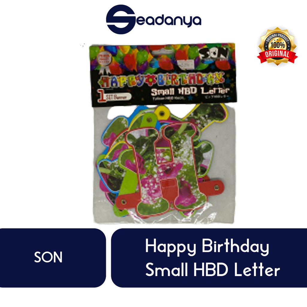 Jual Happy Birthday Small HBD Letter Banner SON -Hiasan Ulang Tahun ...