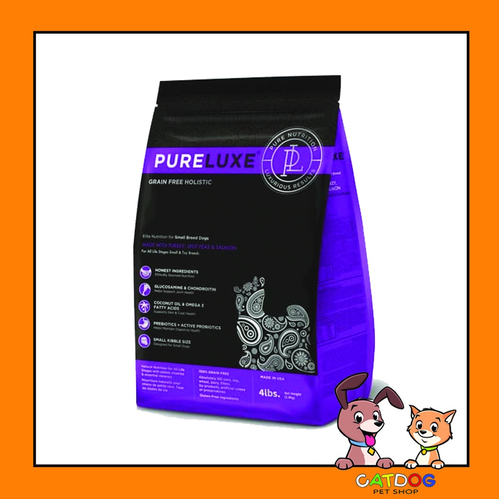 Jual Pureluxe Dog Small Breeds & Toy Breeds for All Life Stages 4lb ...