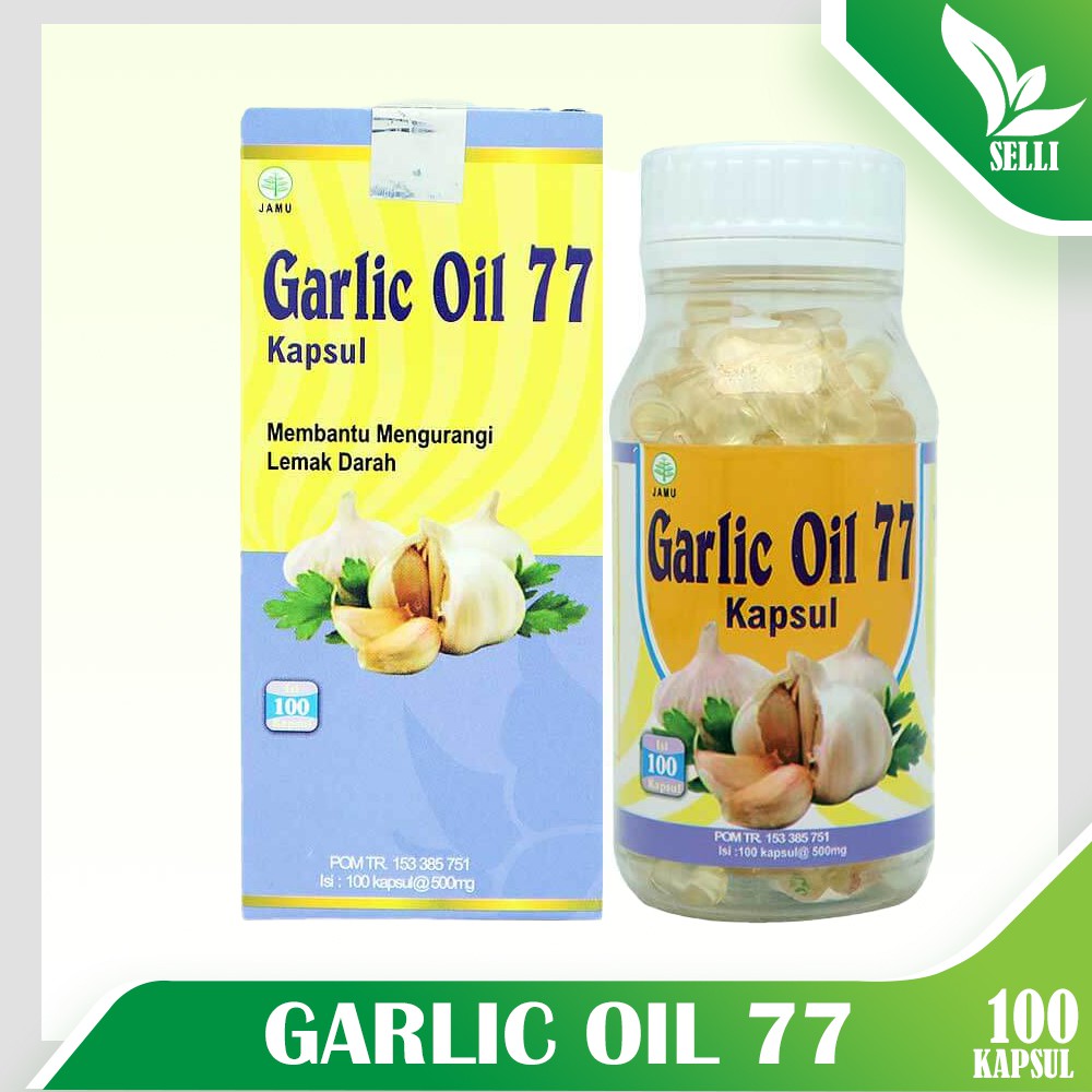 Garlic Oil 77 Isi 100 kapsul original Untuk Mengobati Kolesterol Perawatan Kesehatan Tubuh