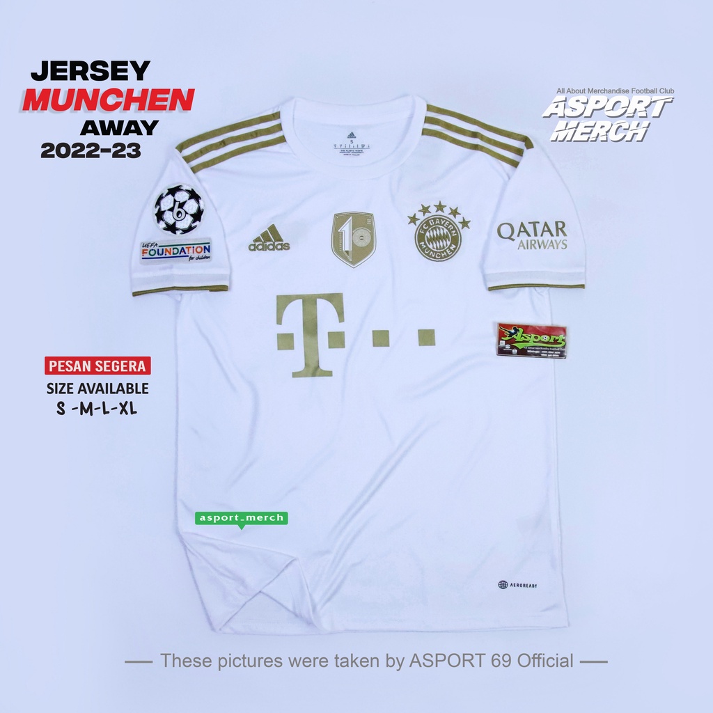 Jual JERSEY BOLA MUNCHEN AWAY NEW 2022 2023 SOCCER JERSEY IMPORT