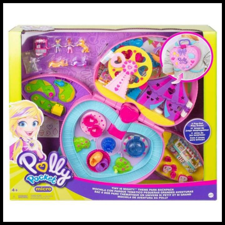 Polly Pocket Tiny is Mighty Theme Park Compact Backpack Playset