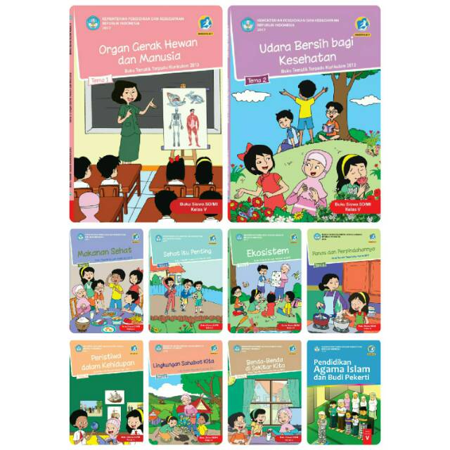 Jual PAKET LENGKAP 10 BUKU SISWA TEMATIK DAN PAI KELAS 5 KURIKULUM 2013 ...