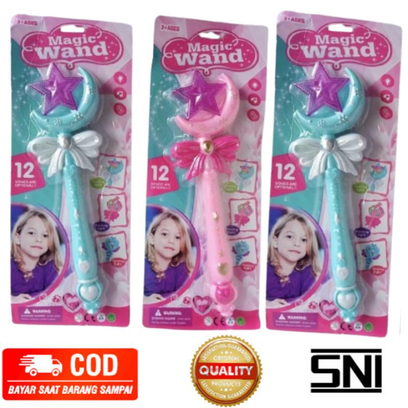 Jual mainan tongkat peri magic fairy wand bentuk bulan bintang sailor ...