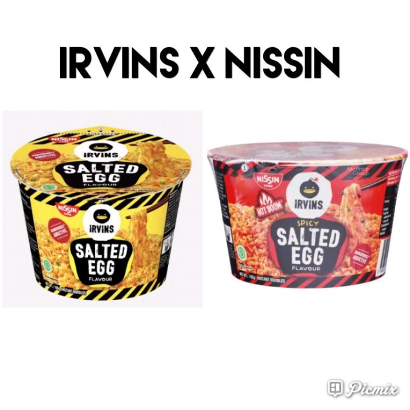 Jual Nissin X Irvins Salted Egg Instant Noodle Bowl Irvin Noodle Cup