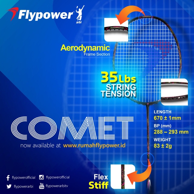 Jual Raket Badminton Flypower Comet Shopee Indonesia