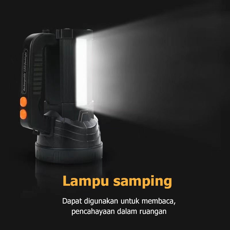 Jual Senter LED Super Terang IPX4 Tahan air Waterproof Power Bank lampu ...