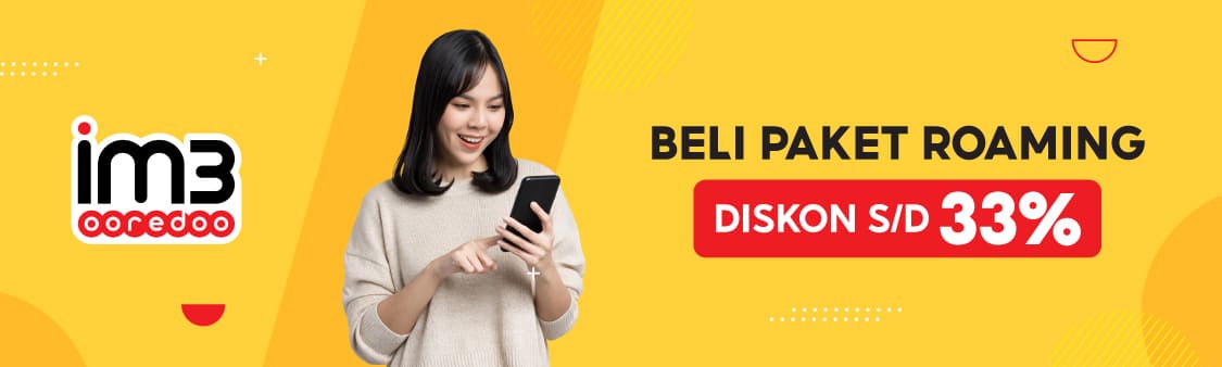 Beli Paket Data Roaming Indosat Diskon S/D 33%